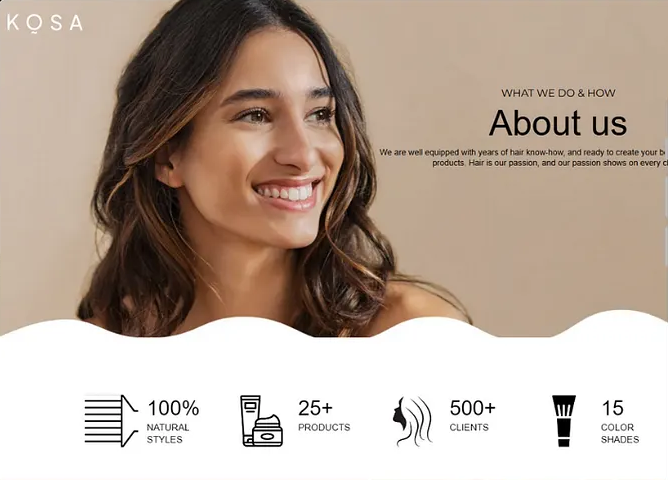 Salon over ons pagina