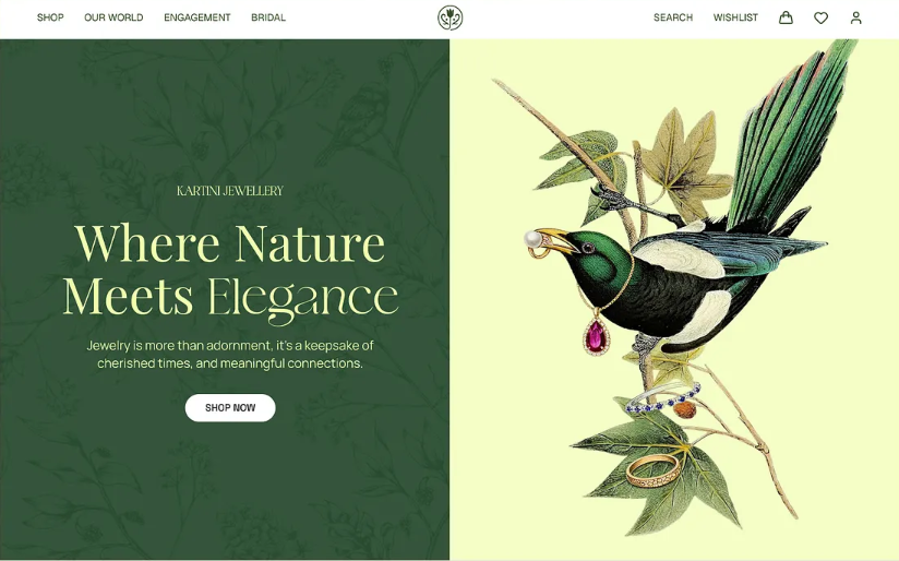 Webshop Elegance hero afbeelding