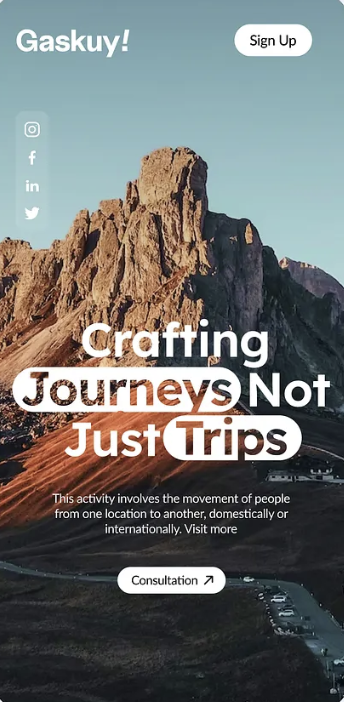 Mobiele landingspagina voorbeeld 1